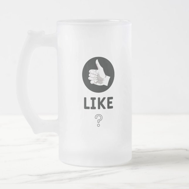 Caneca De Cerveja Vidro Jateado Como? (Esquerda)