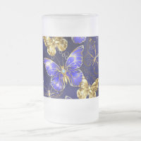 Composição com borboletas de safira