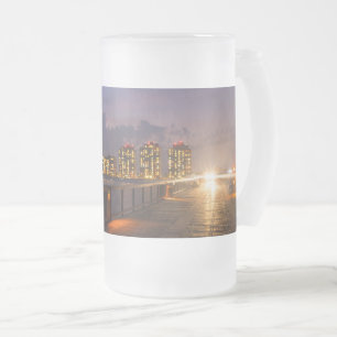 Caneca De Cerveja Vidro Jateado Condução Em Navarre Beach Pier Fosco Beer M