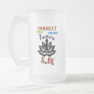 Caneca De Cerveja Vidro Jateado Conecte-se com seu próprio interior