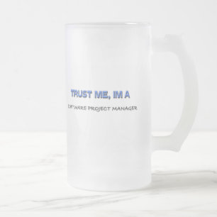 Caneca De Cerveja Vidro Jateado Confie que eu mim é um gestor de projecto do