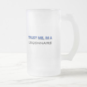 Caneca De Cerveja Vidro Jateado Confie que eu mim é um legionário