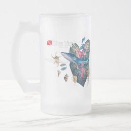 Caneca De Cerveja Vidro Jateado Convite tropical