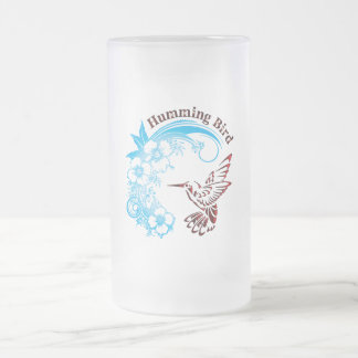 Caneca De Cerveja Vidro Jateado Copo de Cerveja Beija-Flor