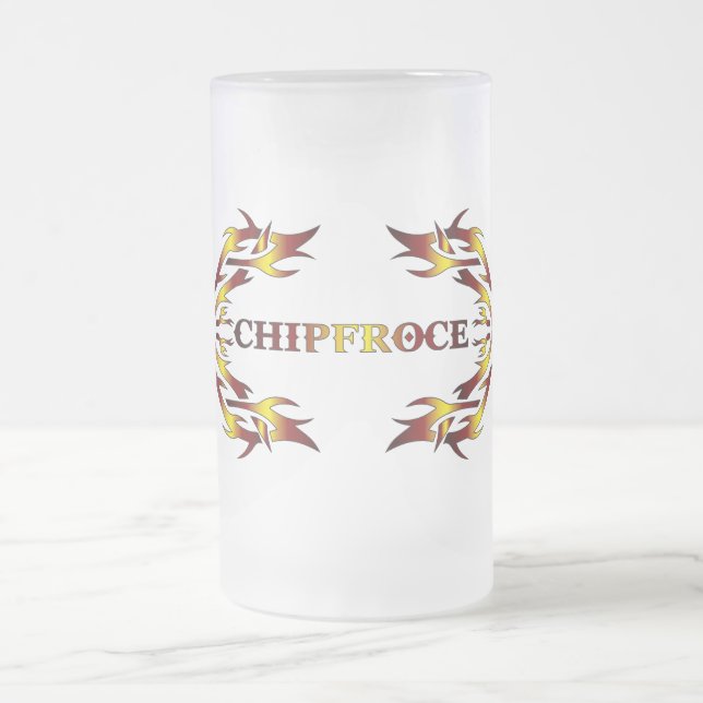 Caneca De Cerveja Vidro Jateado Copo de Cerveja ChipFroce (Centro)