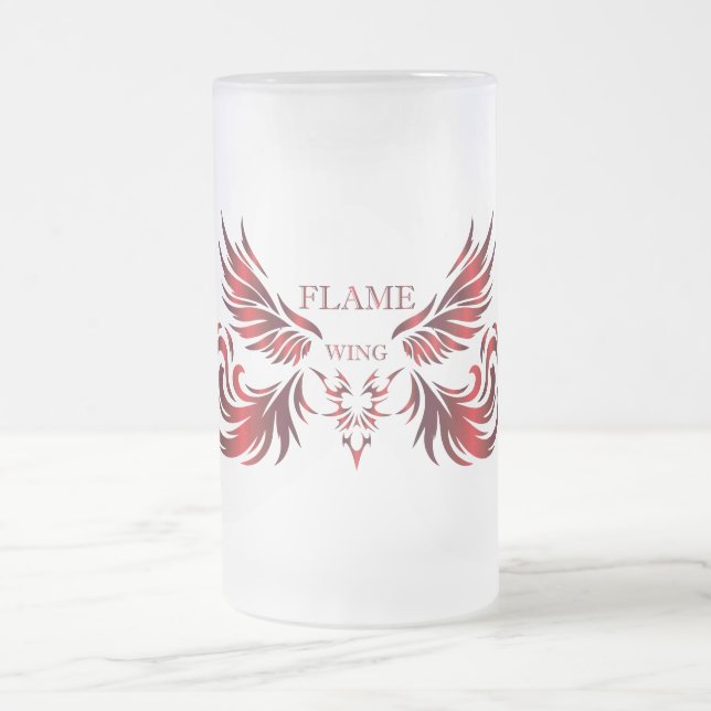 Caneca De Cerveja Vidro Jateado Copo de Cerveja Flame Wing (Centro)