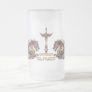 Caneca De Cerveja Vidro Jateado Copo de Cerveja Matador de Dragão