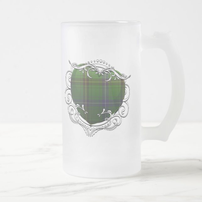 Caneca De Cerveja Vidro Jateado Coração do Tartan de Henderson (Direita)