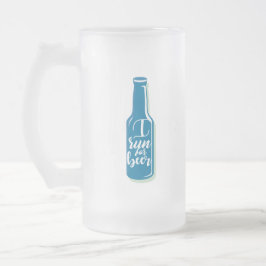 Caneca De Cerveja Vidro Jateado Corro Para Uma Garrafa Azul De Humor De Malhação D