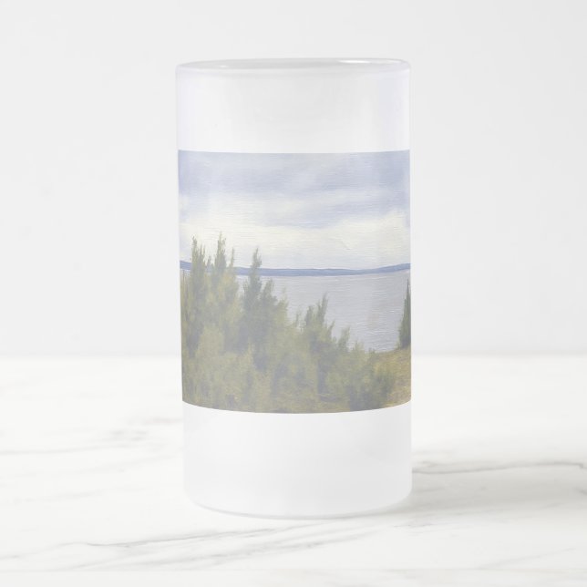 Caneca De Cerveja Vidro Jateado Costa Tranquila de Vormsi (Centro)