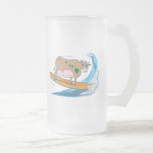 Caneca De Cerveja Vidro Jateado CoWaBuNgA