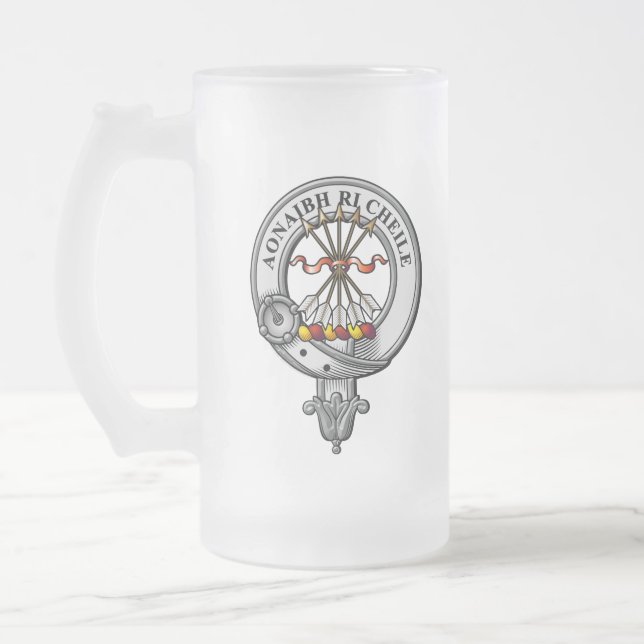 Caneca De Cerveja Vidro Jateado Crachá Cameron Crest (Esquerda)