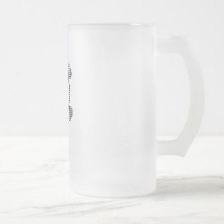 Caneca De Cerveja Vidro Jateado Crânio de Houndstooth