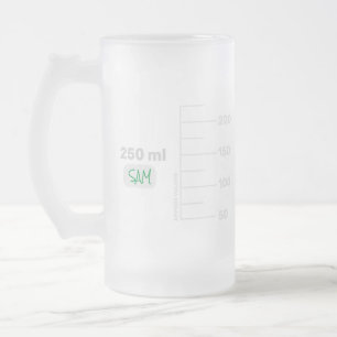 Caneca De Cerveja Vidro Jateado Criador Do Laboratório De Ciência Personalizado 