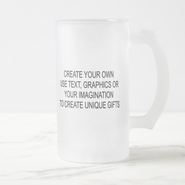 Caneca De Cerveja Vidro Jateado Criar sua própria caneca do vidro de fosco (Direita)