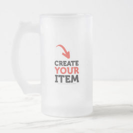 Caneca De Cerveja Vidro Jateado CRIE-O-SEU-PRÓPRIO design personalizado de upload