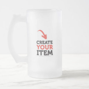 Caneca De Cerveja Vidro Jateado CRIE-O-SEU-PRÓPRIO design personalizado de upload
