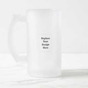 Caneca De Cerveja Vidro Jateado Crie seu próprio branco