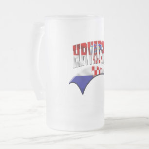 Caneca De Cerveja Vidro Jateado Croácia