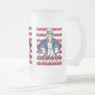 Caneca De Cerveja Vidro Jateado Cuidado com a ira do paciente