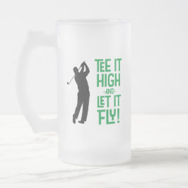 Caneca De Cerveja Vidro Jateado Cute Camiseta de Golfe Masculina Humor Divertido E