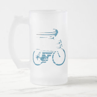 Caneca De Cerveja Vidro Jateado Cyclist
