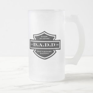 Caneca De Cerveja Vidro Jateado D.A.D.D. Pais contra datar das filhas