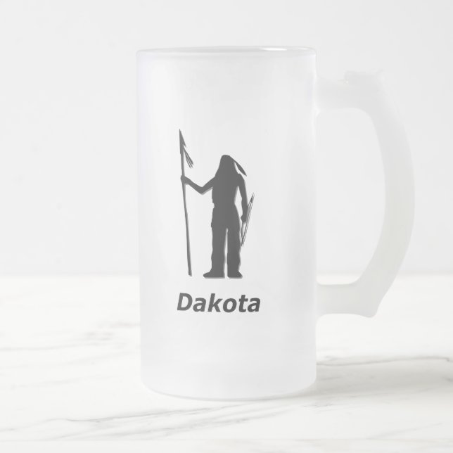Caneca De Cerveja Vidro Jateado Dakota do Índio (Direita)