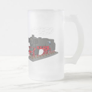 Caneca De Cerveja Vidro Jateado Dampflokomotive