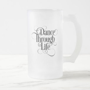 Caneca De Cerveja Vidro Jateado Dança Através da caneta de vidro do Fosco de vid