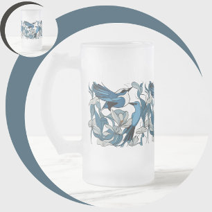 Caneca De Cerveja Vidro Jateado Dança Subaquática