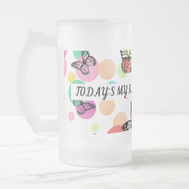 Caneca De Cerveja Vidro Jateado Dance butterflies Garden