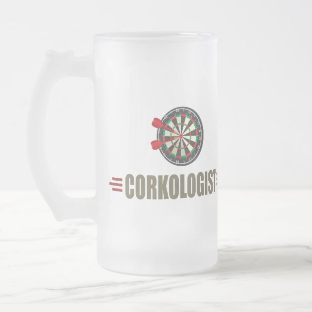 Caneca De Cerveja Vidro Jateado Dardos Humorísticos (Esquerda)
