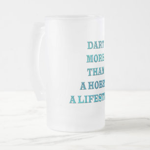 Caneca De Cerveja Vidro Jateado Darts