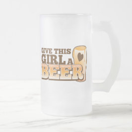 Caneca De Cerveja Vidro Jateado DÊ a ESTA MENINA um design da CERVEJA da loja da