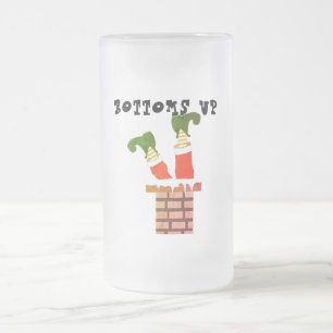 Caneca De Cerveja Vidro Jateado De Cabeça Para Baixo