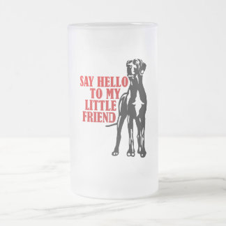 Caneca De Cerveja Vidro Jateado dê cumprimentos ao meu pequeno amigo