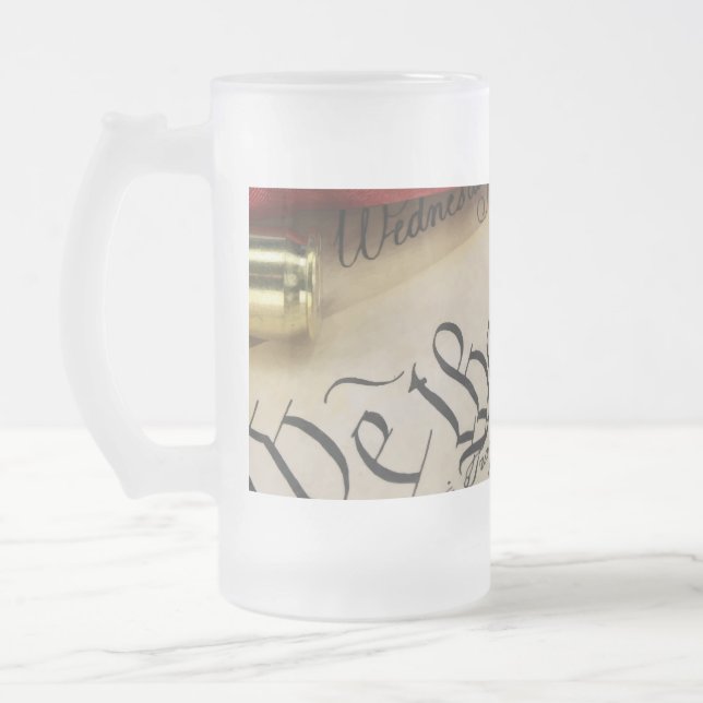 Caneca De Cerveja Vidro Jateado Declaração de independência (Esquerda)