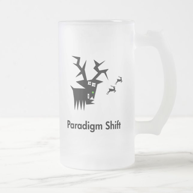 Caneca De Cerveja Vidro Jateado Deer Paradigm Shift (Direita)