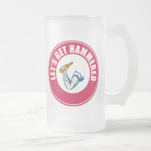 Caneca De Cerveja Vidro Jateado Deixe-nos obter martelados