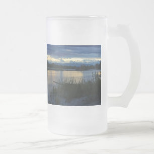 Caneca De Cerveja Vidro Jateado Denali Midnight Sunset Fosco Beer Mug