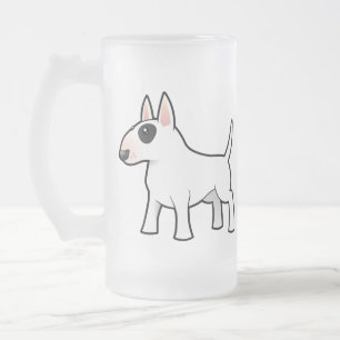 Caneca De Cerveja Vidro Jateado Desenhos animados bull terrier