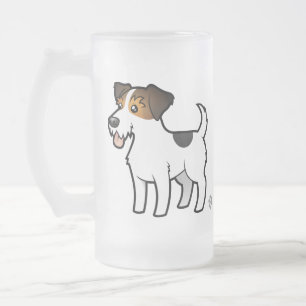 Caneca De Cerveja Vidro Jateado Desenhos animados Jack Russell Terrier