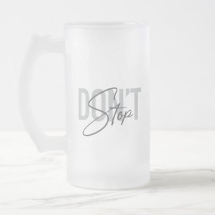 Caneca De Cerveja Vidro Jateado Design simples, moderno, legal, urbano Não pare