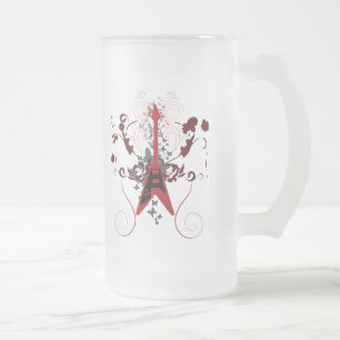 Caneca De Cerveja Vidro Jateado Deus da guitarra