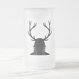 Caneca De Cerveja Vidro Jateado Deus Horned
