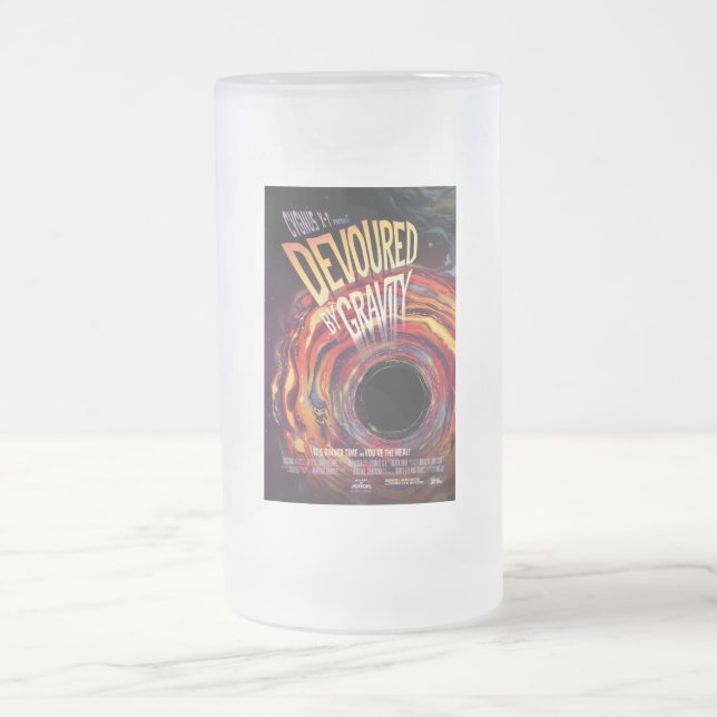 Caneca De Cerveja Vidro Jateado Devolvido Por Gravidade Halloween Hole Black Horro (Centro)