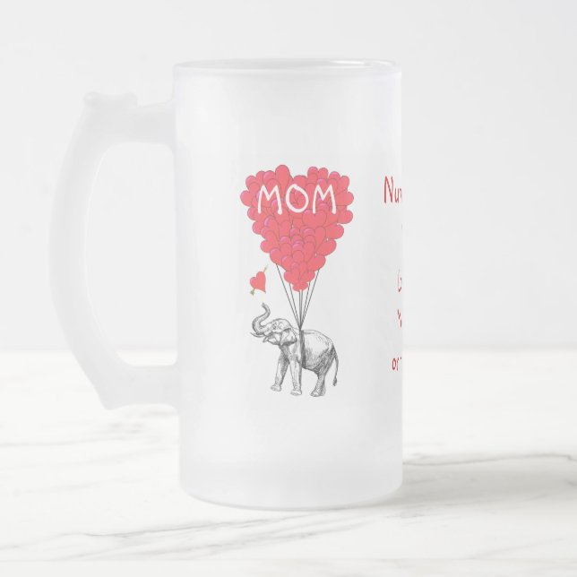 Caneca De Cerveja Vidro Jateado Dia das mães engraçado personalizado (Esquerda)