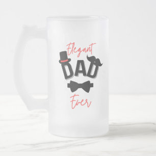 Caneca De Cerveja Vidro Jateado Dia de os pais Elegante