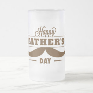 Caneca De Cerveja Vidro Jateado Dia de os pais Feliz